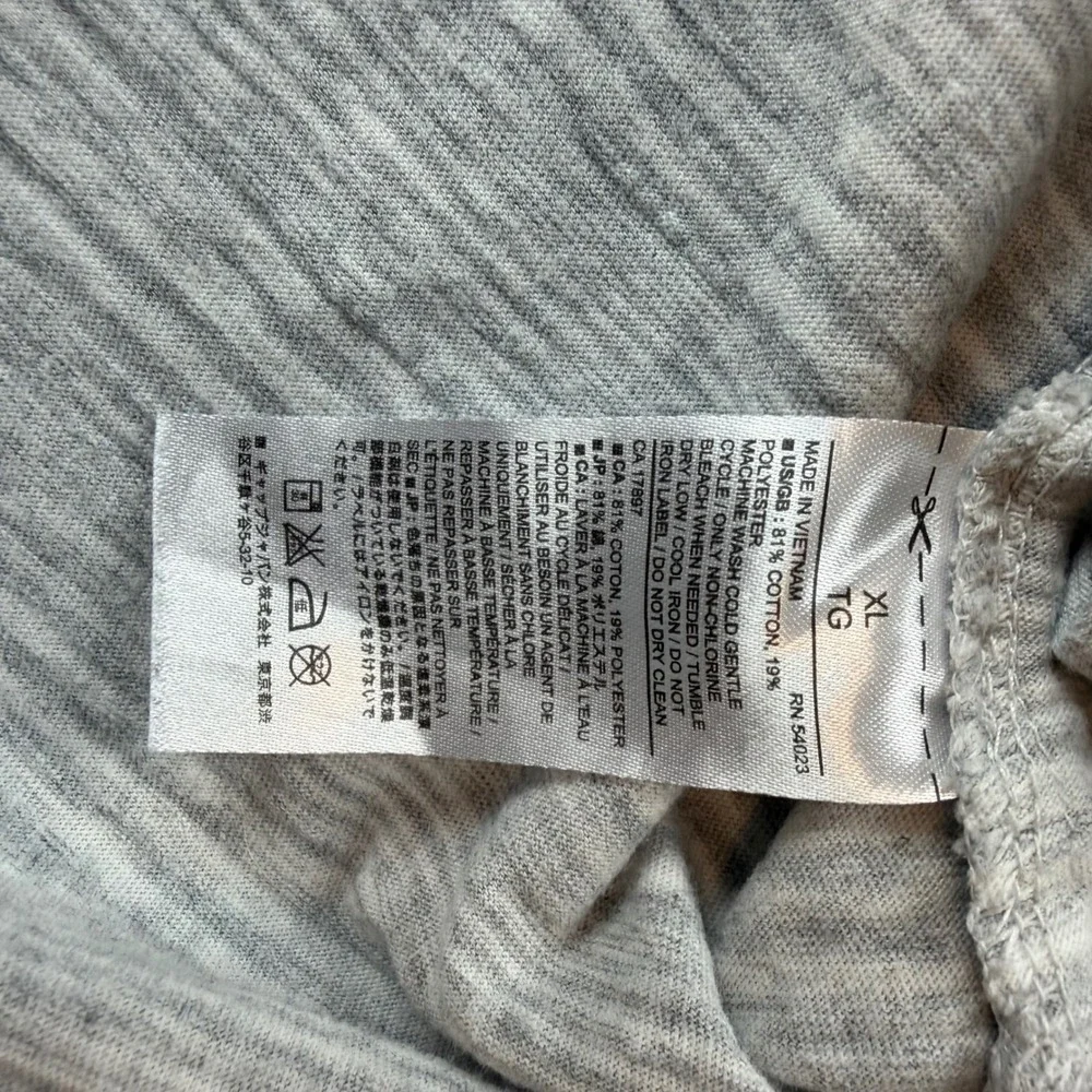 Banana‎ Republic T-Shirt Mens XL Grey Space Dye V-Neck Short Sleeve Tee